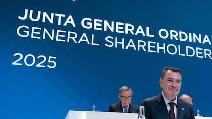 El CEO de Grifols, Nacho Abia, durante la junta de accionistas.