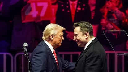 Trump y Musk en un evento el 19 de enero en Washington, antes la investidura del republicano.