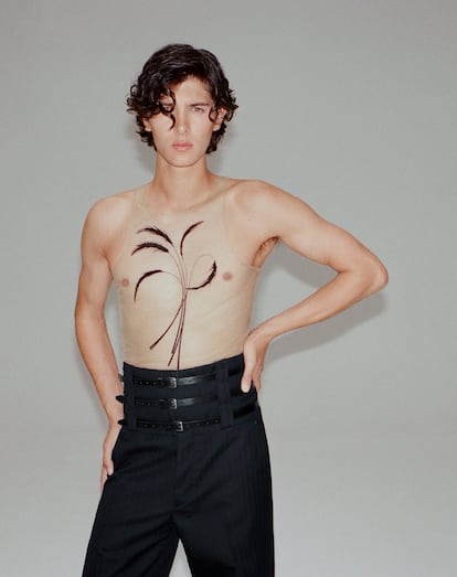 “I have had the best childhood anyone could ask for,” he admits. Here, he wears Meyer shirts and Dries van Noten pants.