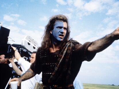 Mel Gibson en el rodaje de 'Braveheart' (1995).