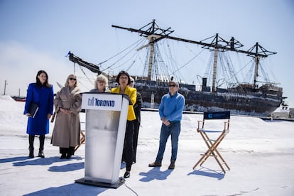 Toronto Mayor Olivia Chow at a presentation on filming during Netflix's production of Guillermo Del Toro's 'Frankenstein.'