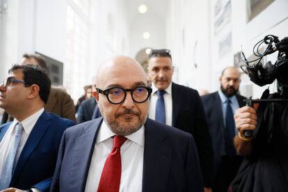 Minister of Culture Gennaro Sangiuliano visits the Tolkien exhibition in Rome.