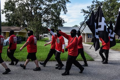 Neo-Nazis at the Red Shirts March event.