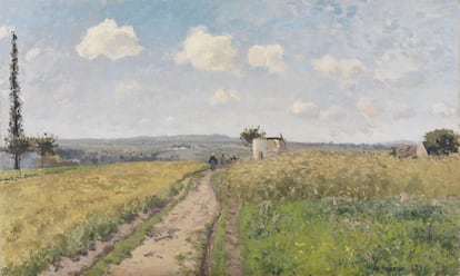 'June Morning at Pontoise' (1873), by Camille Pissarro, one of the artists who portrayed the French countryside prior to its industrialization.