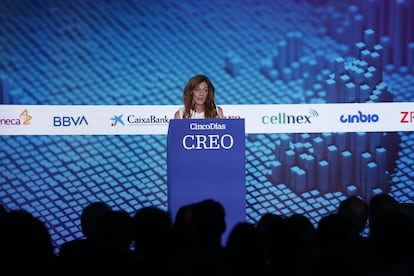 Pilar Gil, consejera delegada de Prisa Media, durante su intervención en la segunda jornada del Foro Económico CREO 2025.
