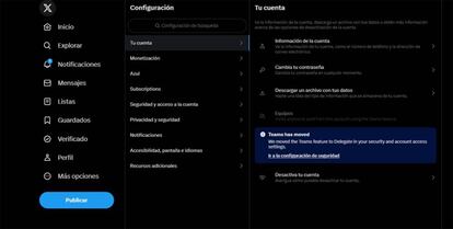 Baja en X desde un ordenador