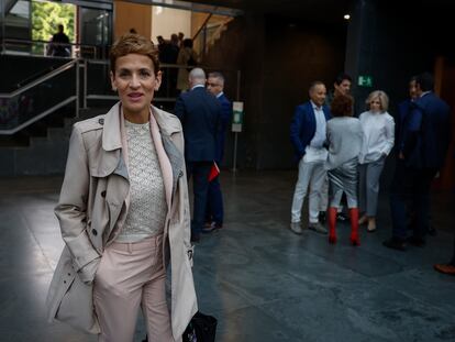 La presidenta de Navarra, María Chivite, este jueves.