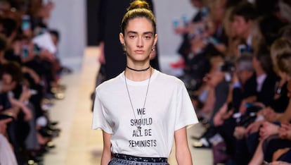 Imagen del primer desfile de Chiuri en Dior, en septiembre de 2016. 