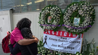 El funeral a Xiemana Guzmán y José Muñoz, colaboradores de Clara Brugada, jefa de Gobierno, en Ciudad de México.