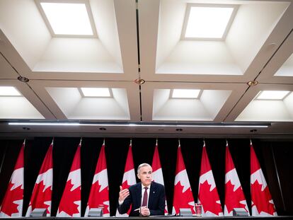 Mark Carney ofrece su primera rueda tras la victoria electoral, este viernes.