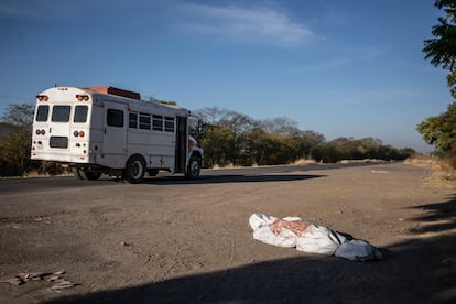 Local authorities took more than five hours to arrive at the scene to remove the body.