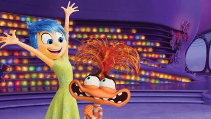 Joy and Anxiety, in an image from 'Inside Out 2'.