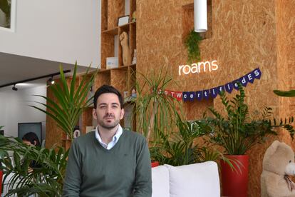 Eduardo Delgado Lobejón, consejero delegado de Roams, fotografiado en la sede de la empresa en Palencia, el 6 de marzo.