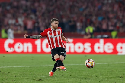 El capitán del Athletic Club, Iker Muniain, en la final de Copa.