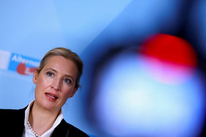 Alice Weidel, colíder de Alternativa para Alemania (AfD), en Berlín.