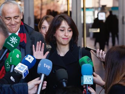 Juana Rivas durante una visita judicial, en Granada.