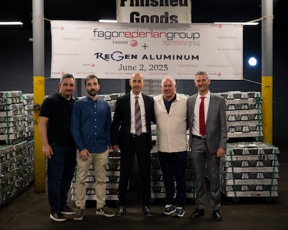 Directivos de Fagor Ederlan y de Regen Aluminum.