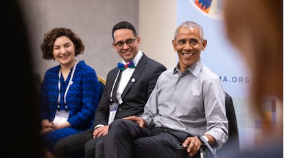 Barack Obama during the leaders' meeting held in Athens. 