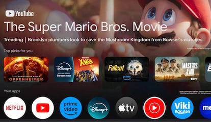 Interfaz del sistema operativo Google TV