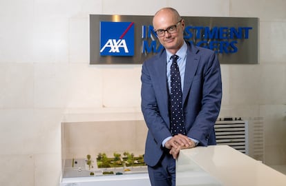 Alessandro Tentori, director de inversiones de AXA IM, en la sede de la compañía en Madrid.