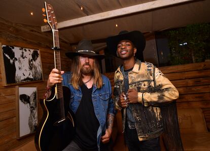 Billy Ray Cyrus and Lil Nas X at a festival in California in 2019.