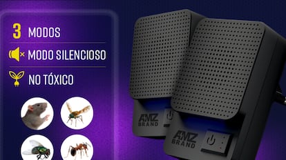 La capacidad de extensión de este repelente ultrasónico doméstico supera los 100 metros cuadrados por unidad.